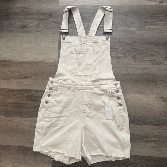 Judy Blue Pants - Judy Blue Cream Denim Short Overalls